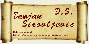 Damjan Sirovljević vizit kartica